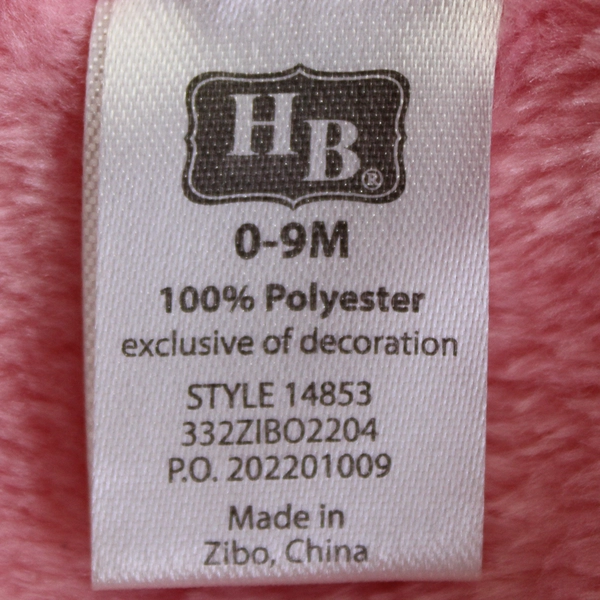 Hudson Baby Girl 0-9 Months Plush Pink Fox Animal Face Bathrobe