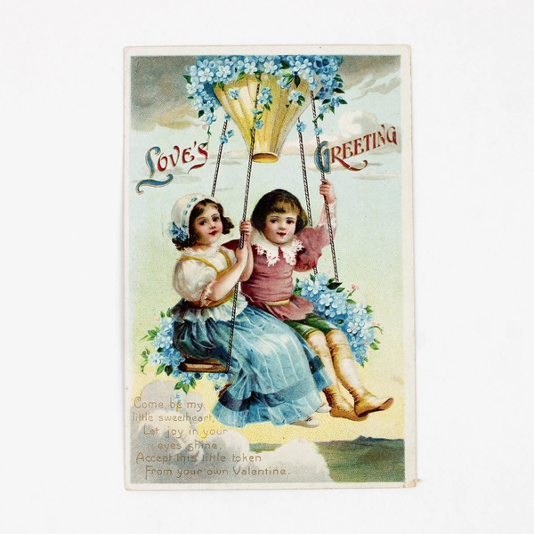 Lot Of 3 Vintage 1910s Valentine Postcards Sent To Glen Slentz Troy Idaho
