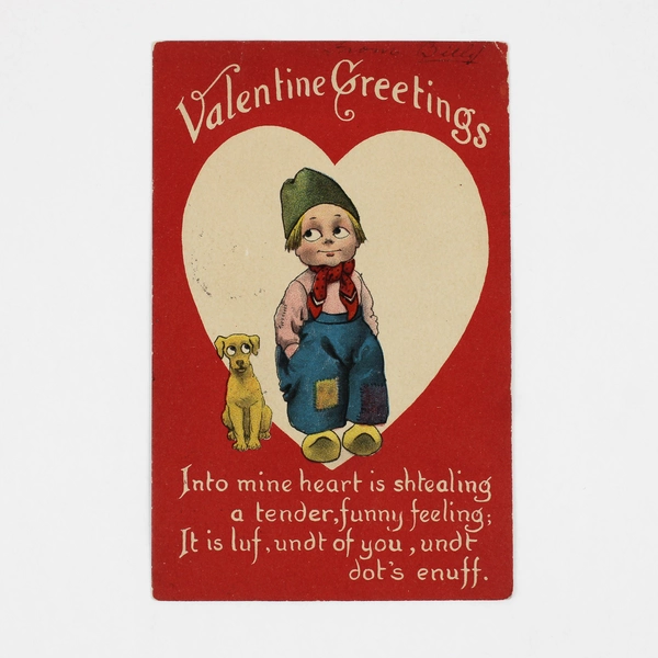 Lot Of 3 Vintage 1910s Valentine Postcards Sent To Glen Slentz Troy Idaho