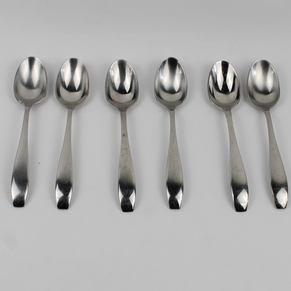 Lot of 6 Cambridge Silver CBS181 Pattern 18/8 SS Oval Soup Spoons 7.75" Rare HTF