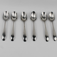 Lot of 6 Cambridge Silver CBS181 Pattern 18/8 SS Oval Soup Spoons 7.75" Rare HTF