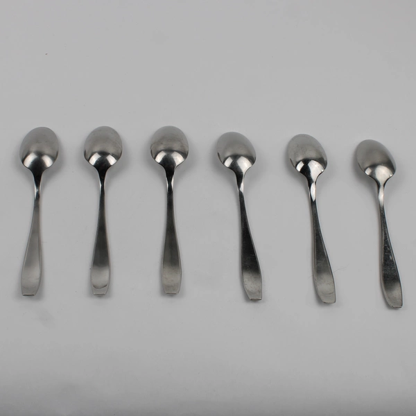 Lot of 6 Cambridge Silver CBS181 Pattern 18/8 SS Oval Soup Spoons 7.75" Rare HTF