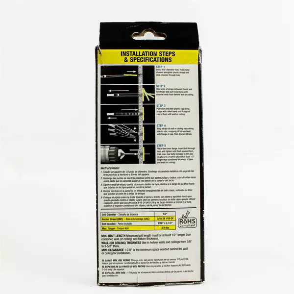 SNAPTOGGLE Heavy-Duty Drywall Toggle Bolt 3/16" Anchor PARTIAL SET 4pcs