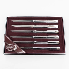 Set of 6 Vintage Carvel Hall Stainless Steak Knives  8.5" New Open Box
