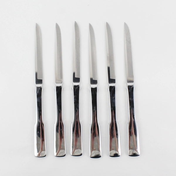 Set of 6 Vintage Carvel Hall Stainless Steak Knives  8.5" New Open Box
