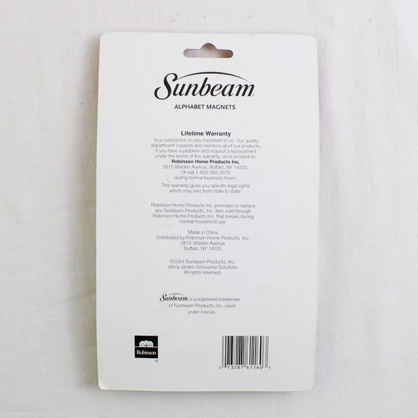 Vintage 2004 Sunbeam Set of 26 Alphabet Magnets