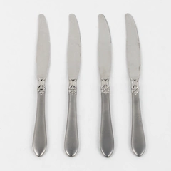Set of 4 Oneida Simba 18/0 Stainless Steel Modern Solid Dinner Knives