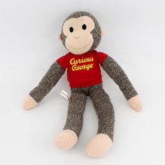 Schylling Curious George Sock Monkey Plush Stuffed Animal 20”