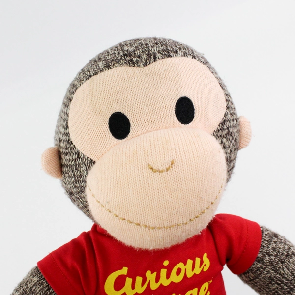 Schylling Curious George Sock Monkey Plush Stuffed Animal 20”