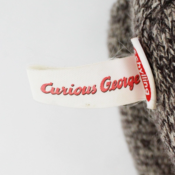 Schylling Curious George Sock Monkey Plush Stuffed Animal 20”