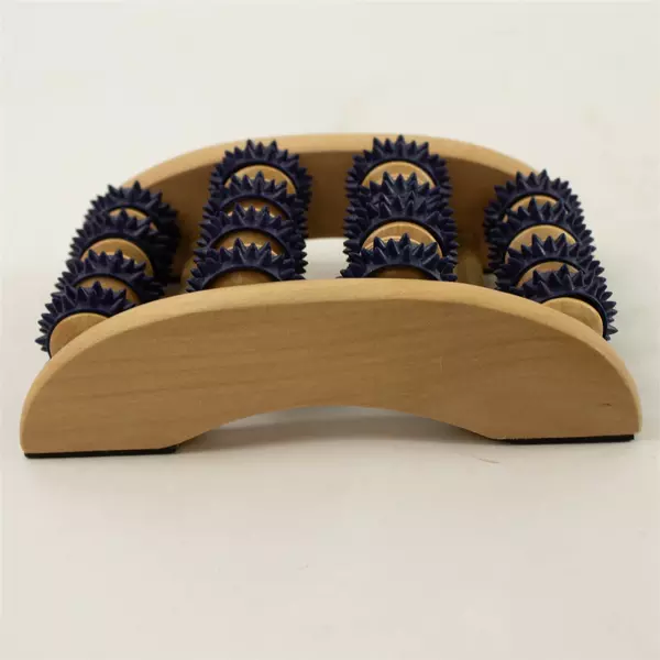 Wooden Foot Massager with Rollers Natural Wood Foot Roller
