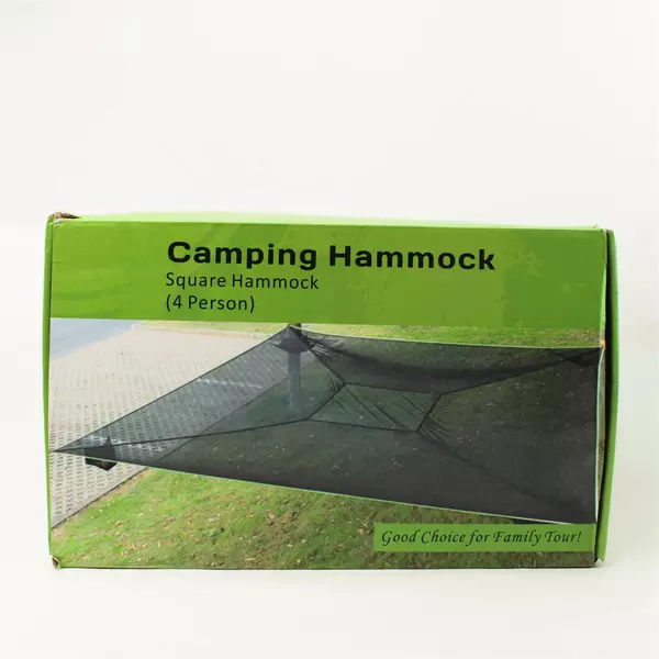 Square Camping Hammock for 4 People Lightweight Packable Outdoor