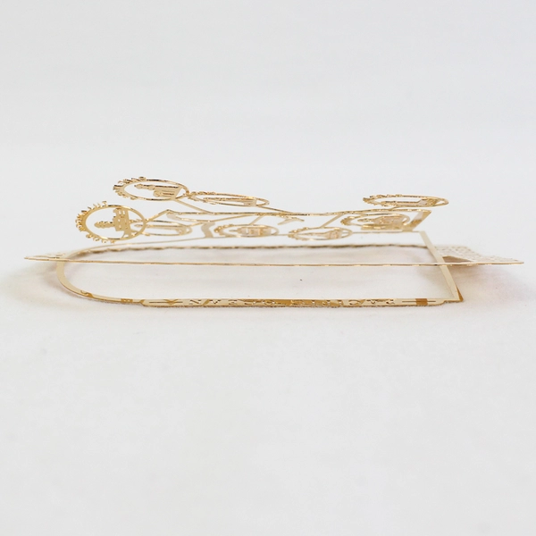 Oregon Coast Lighthouses Ornament Gold Colored Brass 3D in Box