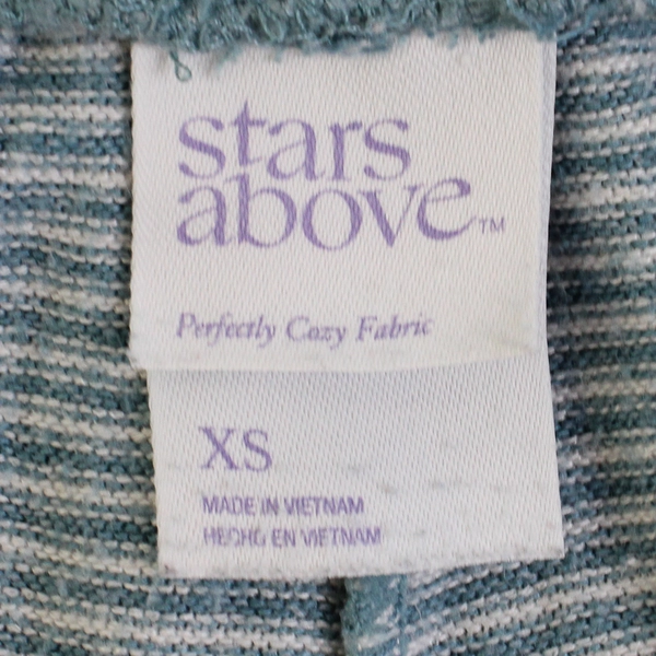 Stars Above Women's XS Blue & White Striped Knit Pajama Sleep Shorts
