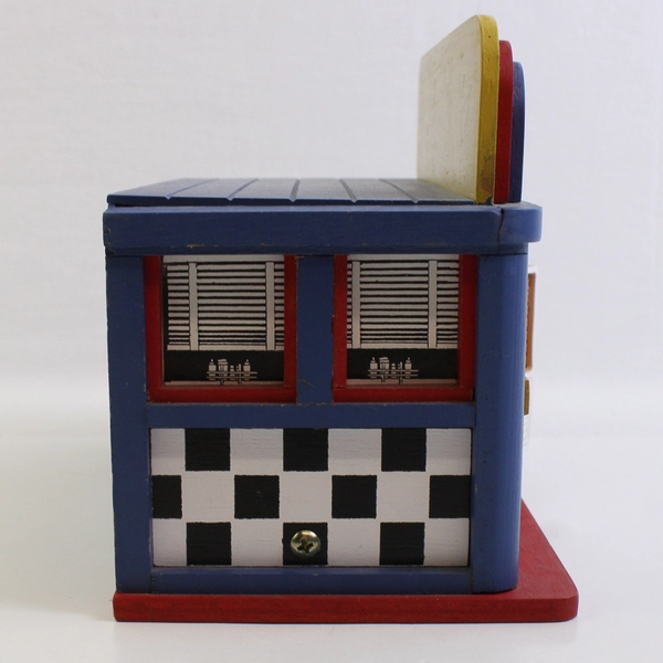 Vtg Chinese Craftsmen Diner Music Box "Let's Have Another Cup of Coffee" Works