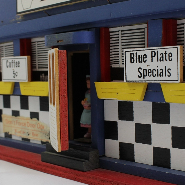 Vtg Chinese Craftsmen Diner Music Box "Let's Have Another Cup of Coffee" Works