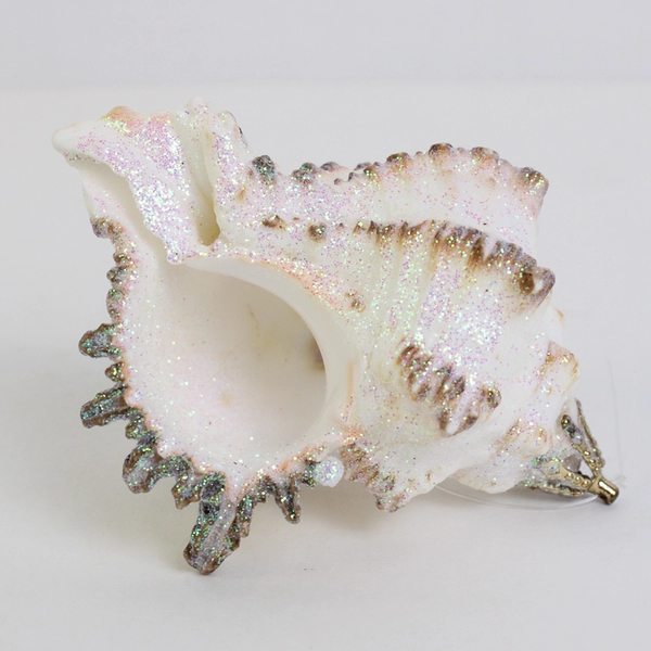 Lot of 2 Hand Painted Seashell Ornaments