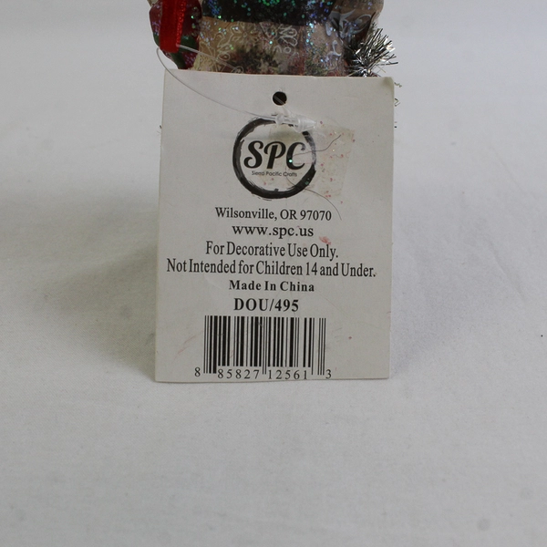 St. Nicholas/Santa Hanging Ornament with Tinsel, SPC Brand DOU/495 with Tag