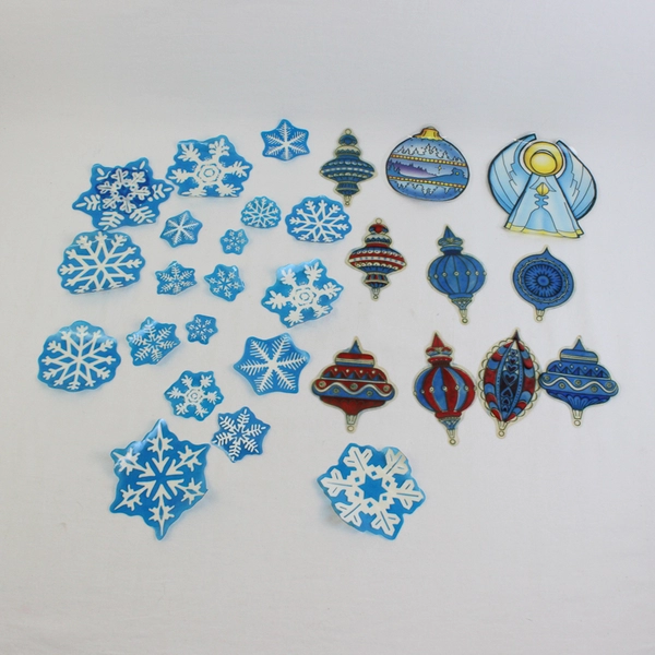 Lot of Assorted Window Gel Clings Christmas Décor, Open Packages