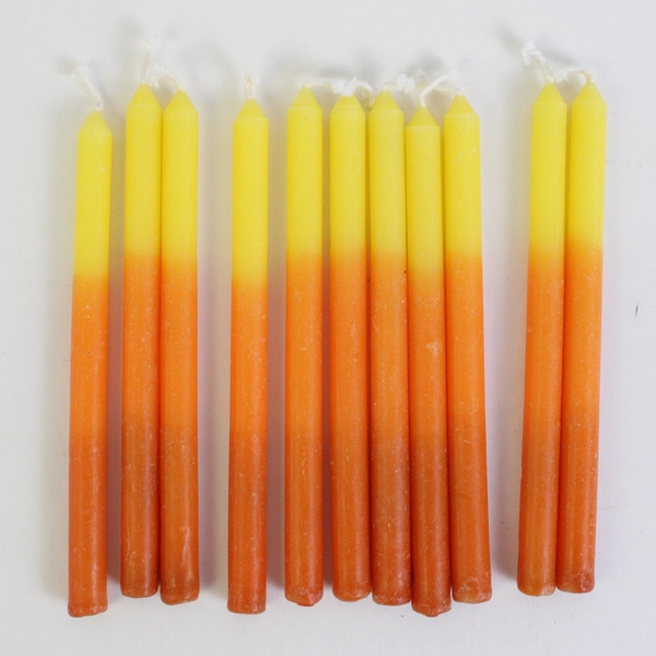 Lot of 24 Slim Multicolored Candles 4.5" Tall