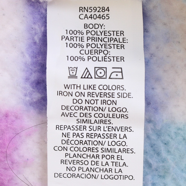 Place Juniors L 10-12 Rainbow Checkered Sherpa Pullover Hoodie Sweater