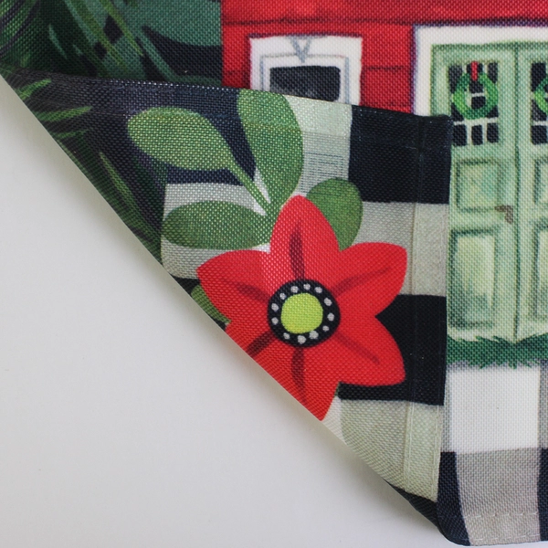 Small Colorful Christmas House Flag, J. Brinley/Studio M