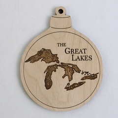 Bell-Shaped Wooden Ornament, The Great Lakes New