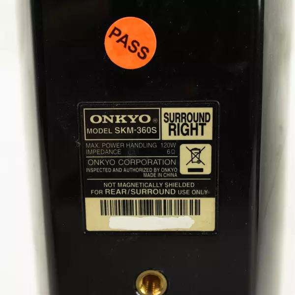 Onkyo 4-Piece Surround Speakers 2x SKM-360S 2x SKF-360F Used