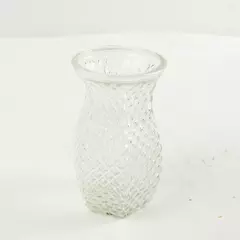 Vintage Hoosier Glass 5.5" Diamond Point 6-Sided Vase #4071 Collectible