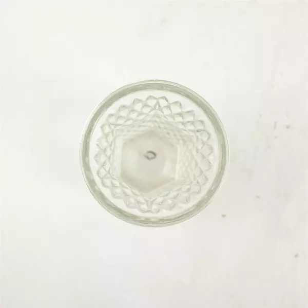 Vintage Hoosier Glass 5.5" Diamond Point 6-Sided Vase #4071 Collectible