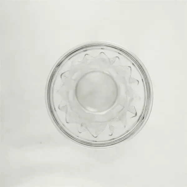 Vintage Brody Co Clear Etched Glass Feather Wheat Stalk Vase