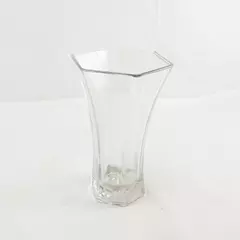 Vintage Hoosier Glass Hexagonal Flared Vase 10.5in Heavy Decorative
