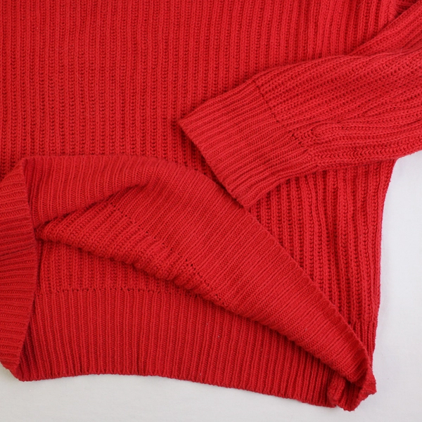 A New Day Bright Red Crew Neck Knit Sweater Women's Size Large