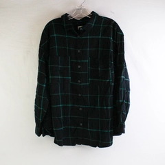 Ava & Viv Black/Green Long Sleeve Button Up Flannel Shirt Women's Size 1X