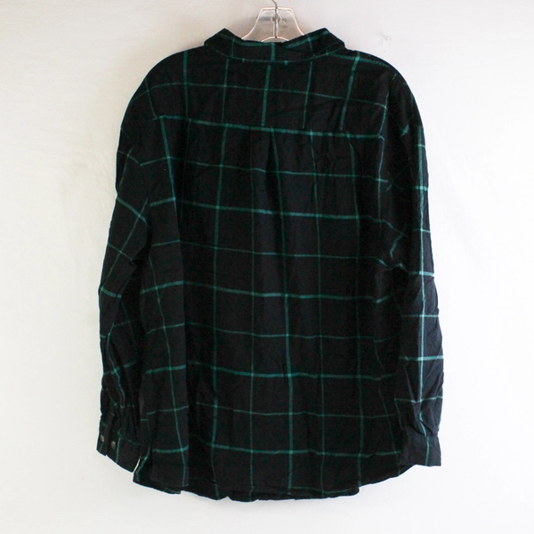 Ava & Viv Black/Green Long Sleeve Button Up Flannel Shirt Women's Size 1X