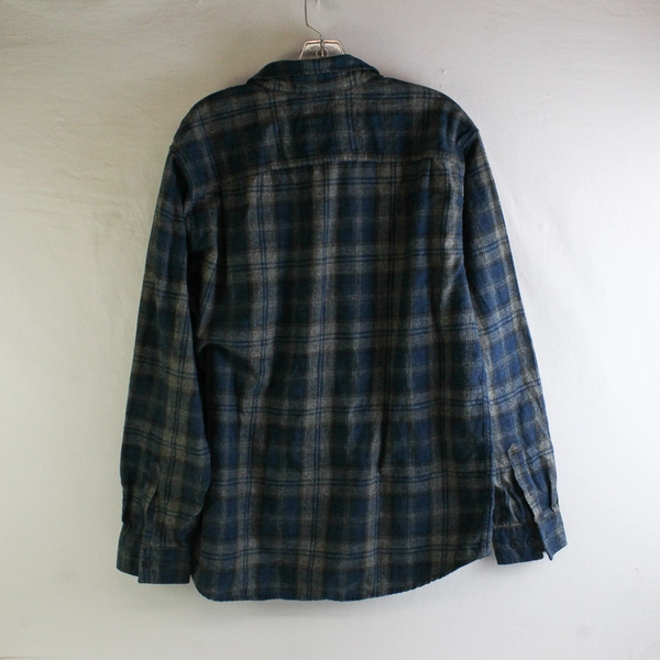 Weatherproof Blue/Gray Flannel Long Sleeve Button Up Men's Shirt Size XL