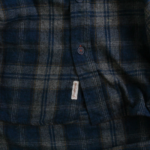 Weatherproof Blue/Gray Flannel Long Sleeve Button Up Men's Shirt Size XL