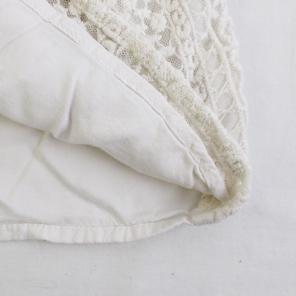 Old Navy Solid White Color Lace Pattern Sleeveless Top Women's Size XS