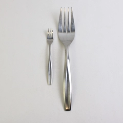 Lot Of 2 Gourmet Settings Beam Pattern 18/10 Stainless Serving & Cocktail Forks