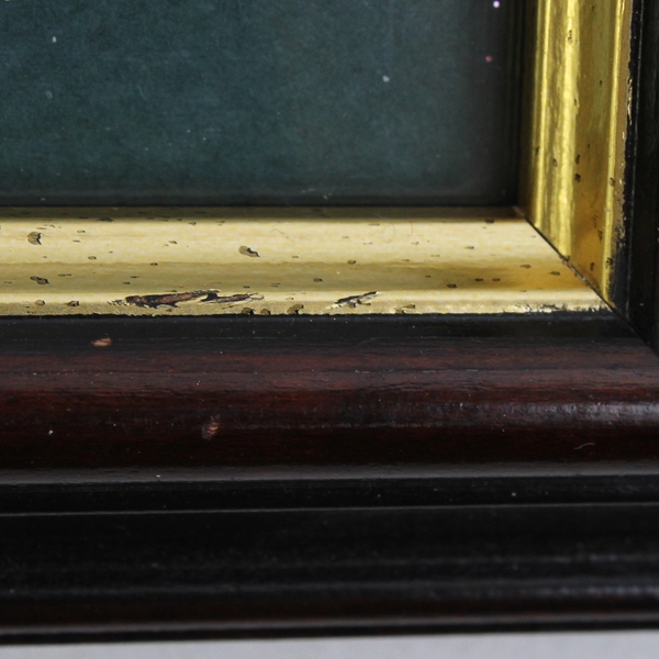 Peggy Abrams Signed Santa Print "Windswept Traveler" Matted & Framed w/Glass