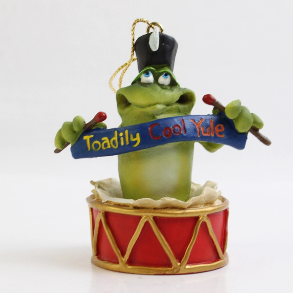 Frog "Toadily Cool Yule" Vintage Christmas Tree Ornament Douglas Russ Berrie