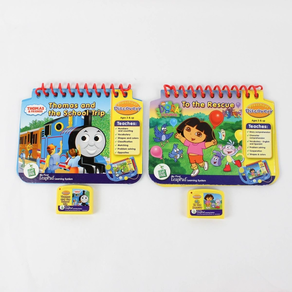 Lot of 5 My First Leap Pad Flip Books and Cartridges - Multiple Titles