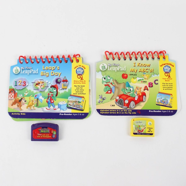 Lot of 5 My First Leap Pad Flip Books and Cartridges - Multiple Titles