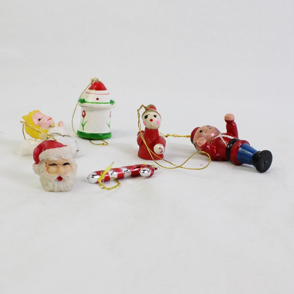 Lot of 17 Vintage Miniature Hanging Christmas Ornaments