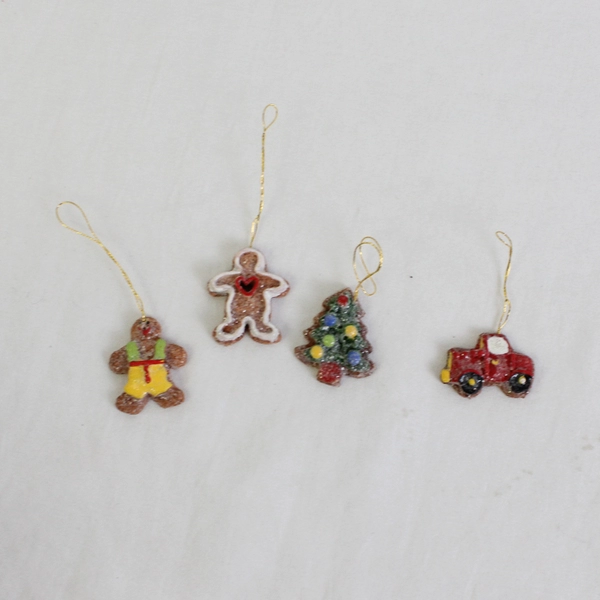 Lot of 17 Vintage Miniature Hanging Christmas Ornaments