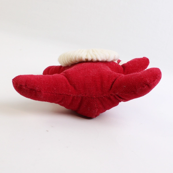 Vintage Fabric Santa Figure with Yarn Beard & Hat,  6.8"