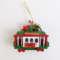 CTC Wooden Powell & Market San Francisco Trolley Christmas Tree Ornament, 2016
