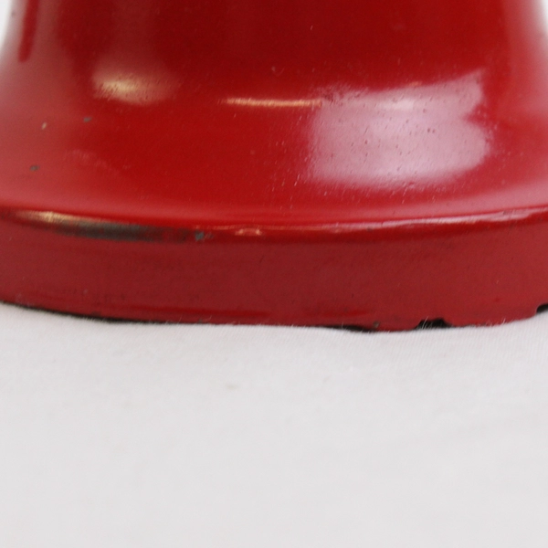 Lot of 3 Red Metal Bell Ornaments 3" Tall