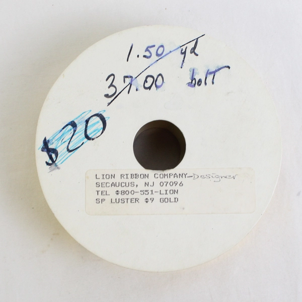 Lion Ribbon Company Spool of Luster Gold Foil Ribbon, 25 yds.