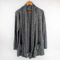 Athleta Women's M Heather Gray Wrap Front Open Long Sleeve Cardigan